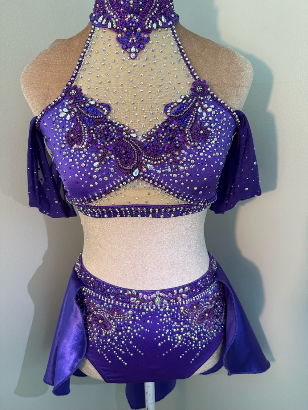 Purple Embellished Two-Piece Lyrical Costume